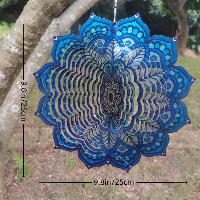 Lylence 3D hollow wind spinner creates depth and dynamic movement in sunlight.