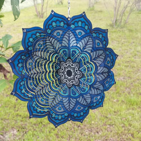 Lylence metal wind spinner adds a bold focal point to any yard.
