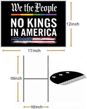 Lymhy We The People garden sign for curb appeal and clear messaging