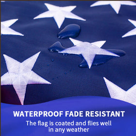 LYNSHION American flag brass grommets enable secure, durable mounting.