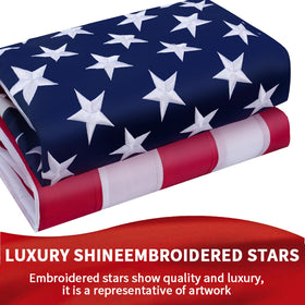 LYNSHION American flag embroidered stars with crisp, lasting detail.