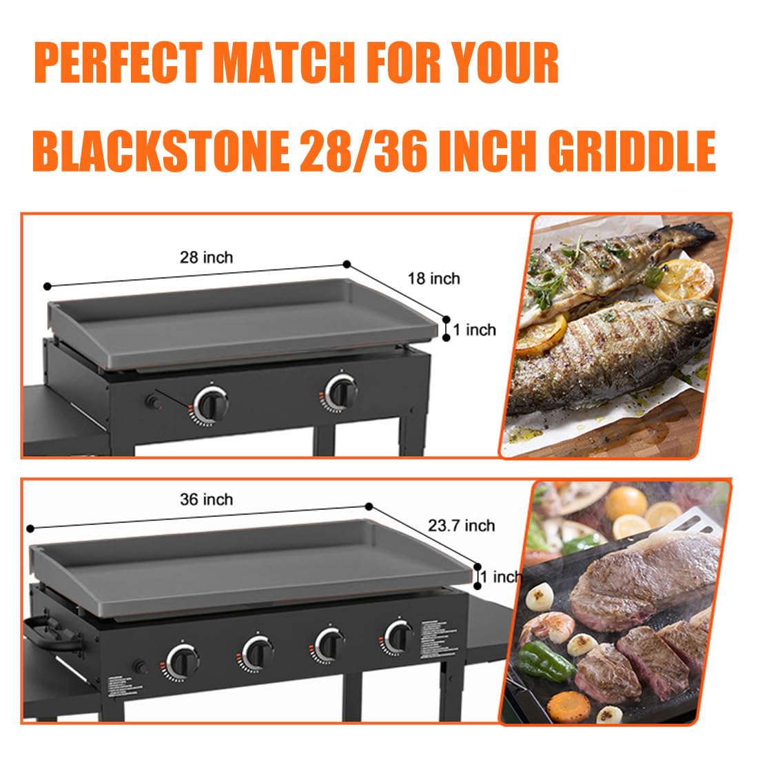 Lyonbi griddle mat designed for Blackstone 28-inch models with exact fit.