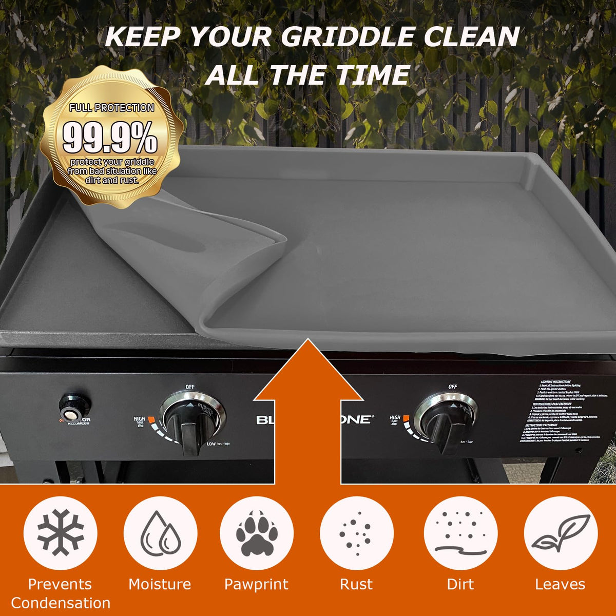 Lyonbi food-grade silicone offers all-weather durability for outdoor grilling.