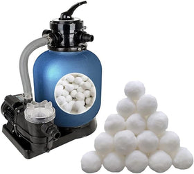 LYQC 3lb pool filter balls eco material as eco-friendly alternative to sand.