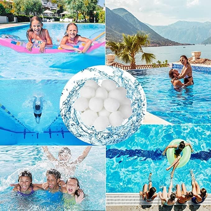 LYQC 3lb pool filter balls reuse cycle offers durable, reusable filtration media.