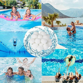 LYQC 3lb pool filter balls reuse cycle offers durable, reusable filtration media.