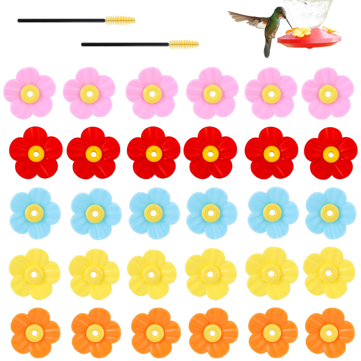 Lyreh hummingbird feeder yellow petals for easy replacement