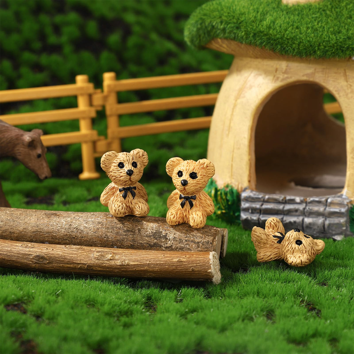 Lyreh resin teddy bear decorating car interior with whimsical charm