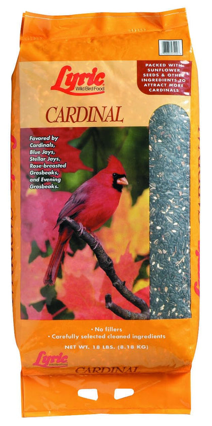 Lyric Cardinal seed mix outdoor bag attracts cardinals and other backyard birds.