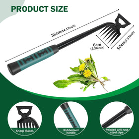  LYROYREG Weed Remover Tool cuerpo de acero antióxido para durabilidad en jardín