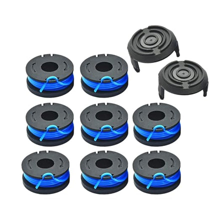 Lyshujli 8Pcs spool 065in 10ft front view for durable trimming.