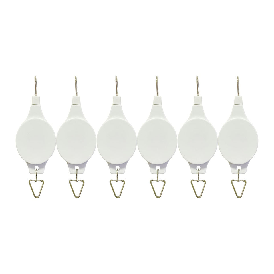 Lythor 6-pack plant hook pulley enabling ceiling-hung watering tasks