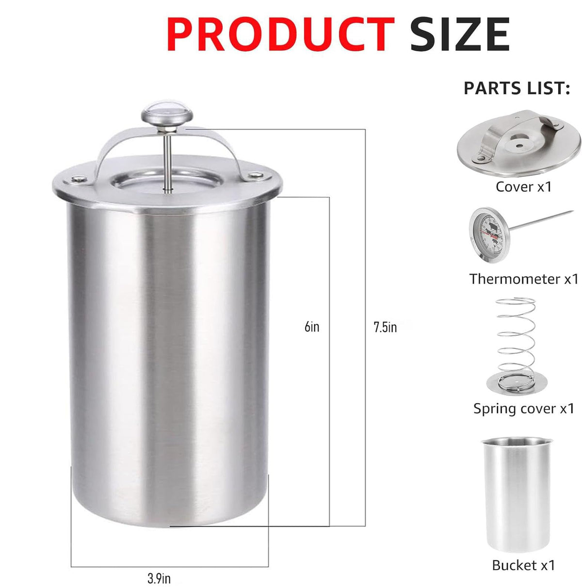 LYW detachable lid and spring enable quick assembly and cleanup.