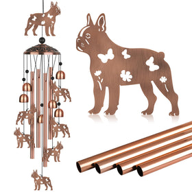 LYWUU Boston Terrier Wind Chime design adds playful outdoor charm