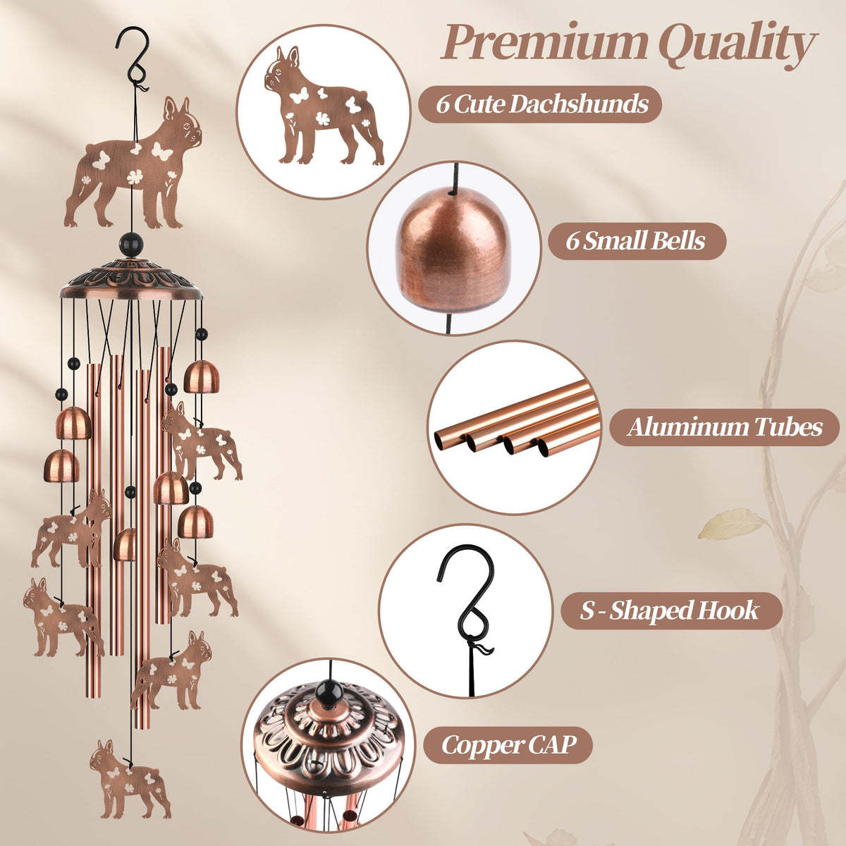 LYWUU wind chime enhances outdoor garden decor with soothing tones