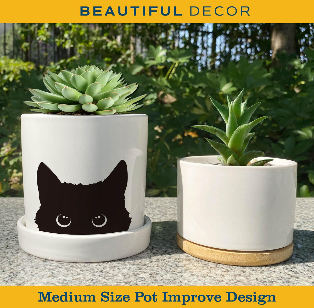 Lzracotz ceramic pot with funny quotes design adds charm