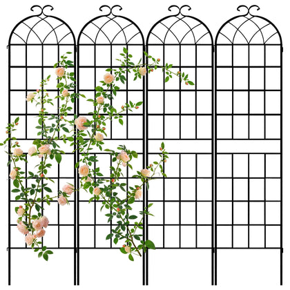 LZRS 83in arch trellis supports tall climbers with durable rust-resistant finish.
