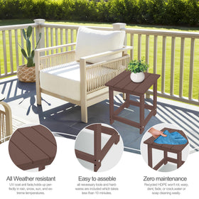 LZRS all-weather HDPE keeps color vibrant without peeling.