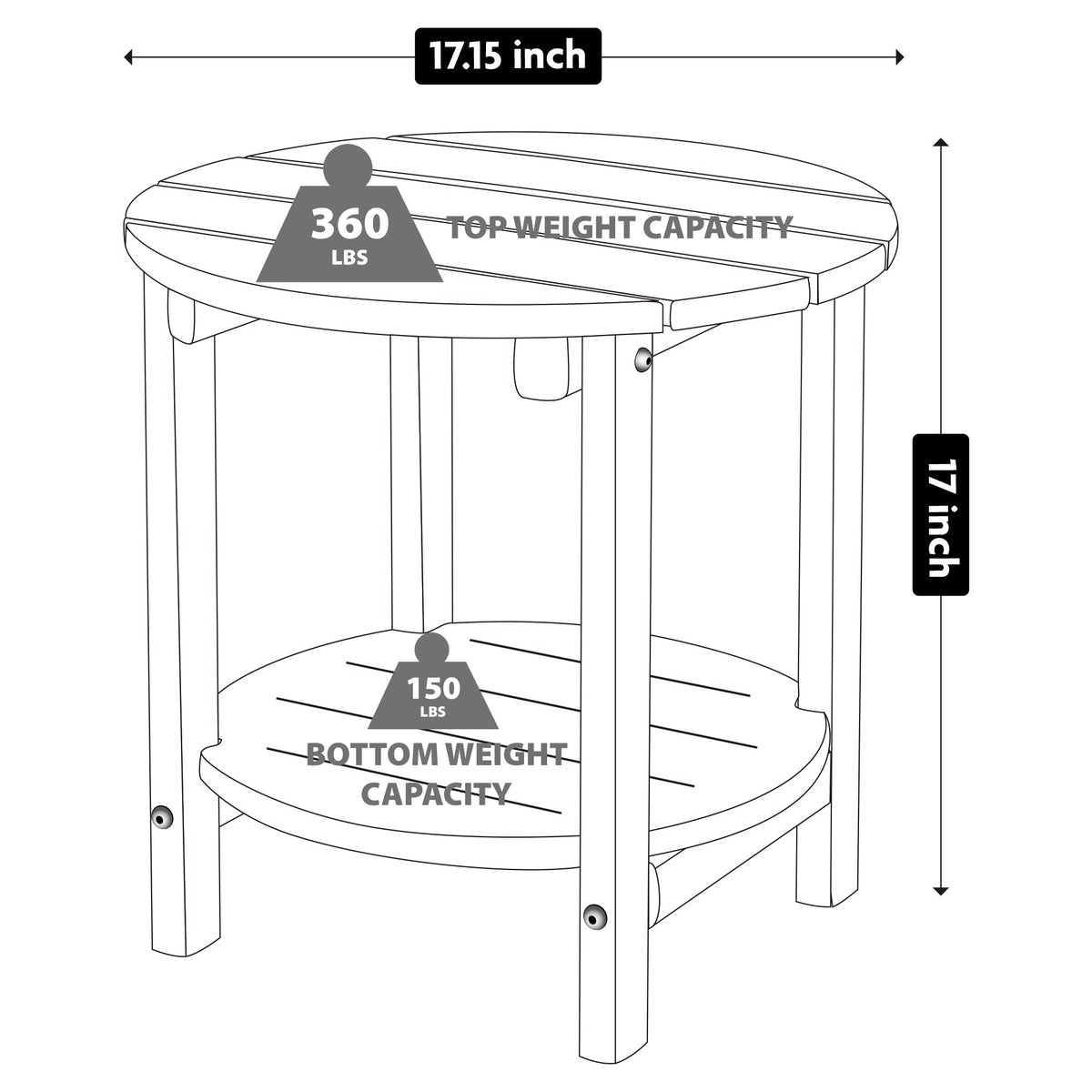 LZRS double-layer storage design keeps drinks and magazines organized outdoors