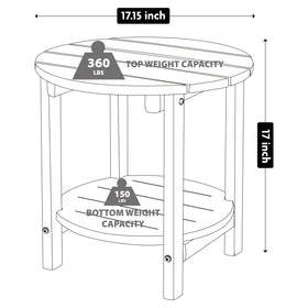LZRS Double-layer storage Adirondack table, extra space for drinks and books.