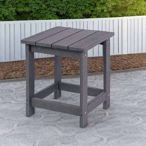 LZRS square table keeps drinks and books within reach for outdoor lounging.