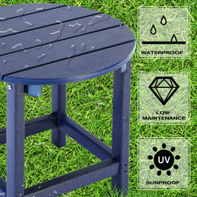 LZRS outdoor side table with minimal upkeep, easy soap-and-water cleaning