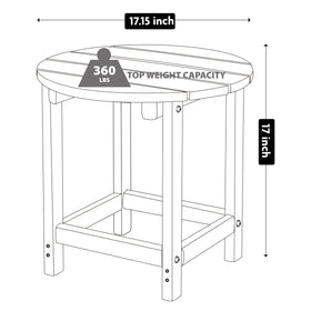 LZRS navy blue outdoor table adds color and weather resistance to any patio