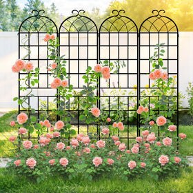 LZRS weather-resistant garden trellis with black coating withstands outdoor conditions.