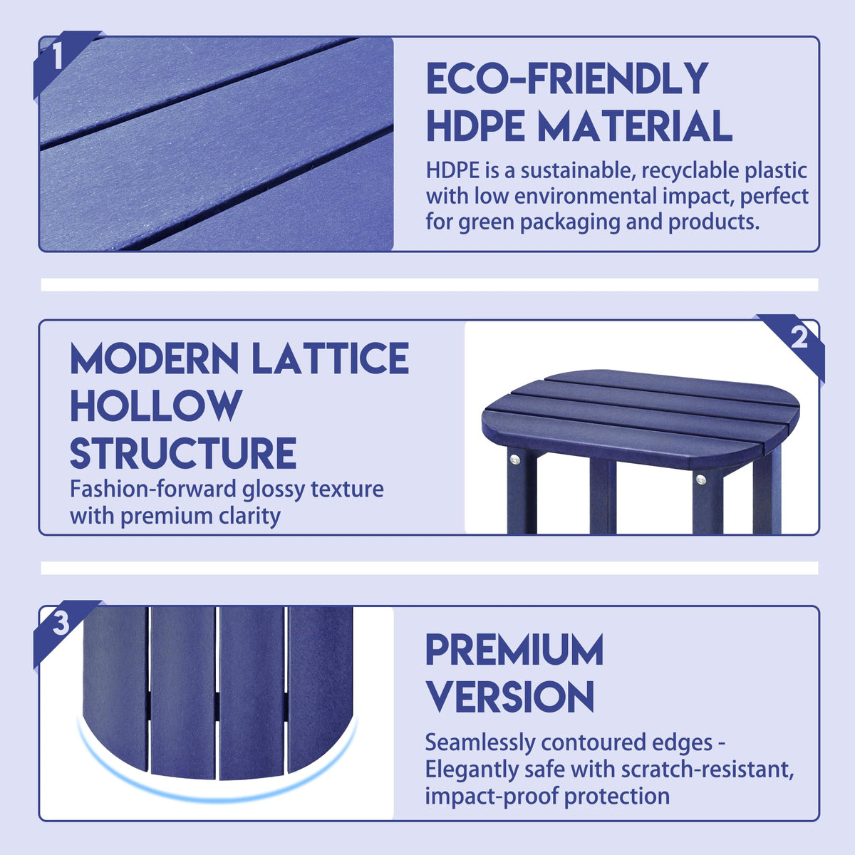 LZRS weatherproof outdoor table resisting cracking and peeling.