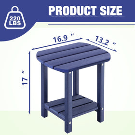 LZRS wood-texture HDPE table showcasing durable, weatherproof finish for deck use.