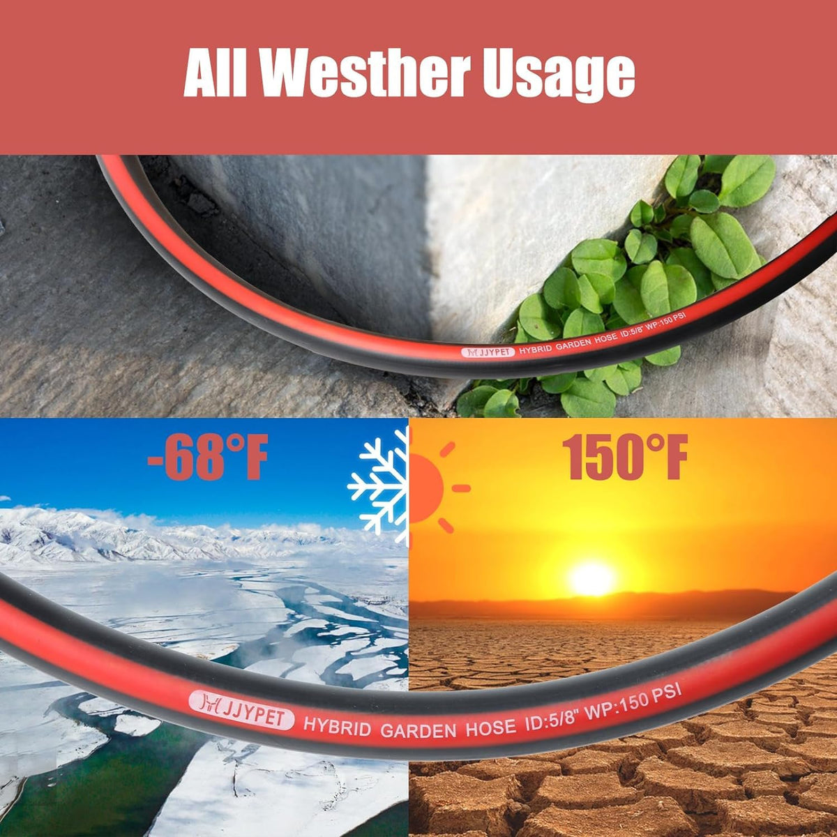 M JJYPET all-weather performance stays flexible in extreme temperatures.