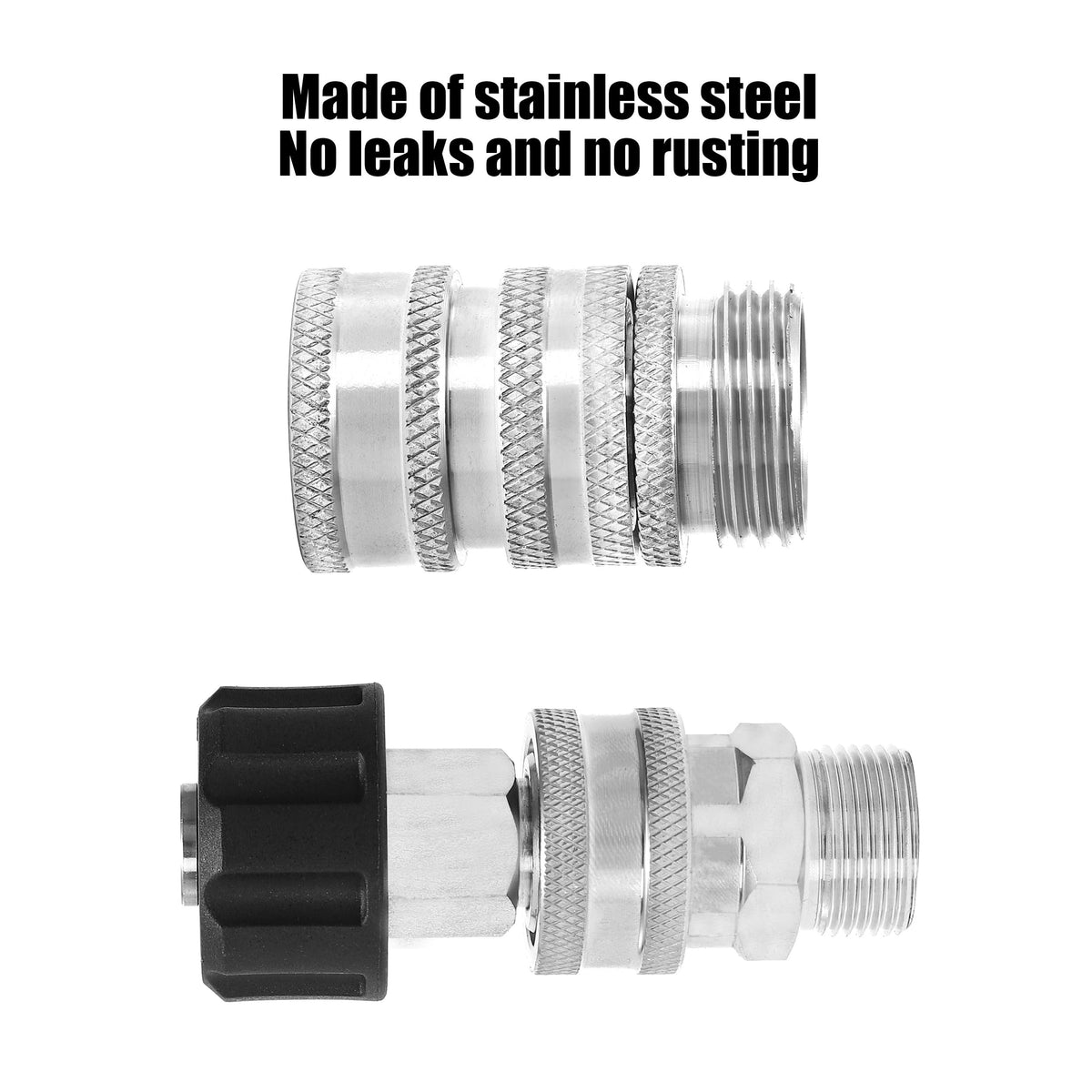 M MINGLE adapter set 1/2 plug to 3/4 male for garden hose integration