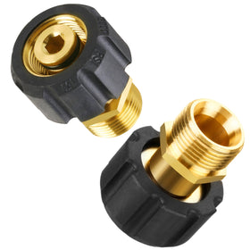 M MINGLE brass adapter converts 22mm 15mm female to 14mm male for versatile connections.
