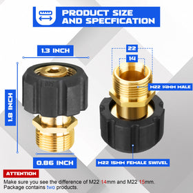 M MINGLE heavy-duty brass body for reliable high-pressure connections.