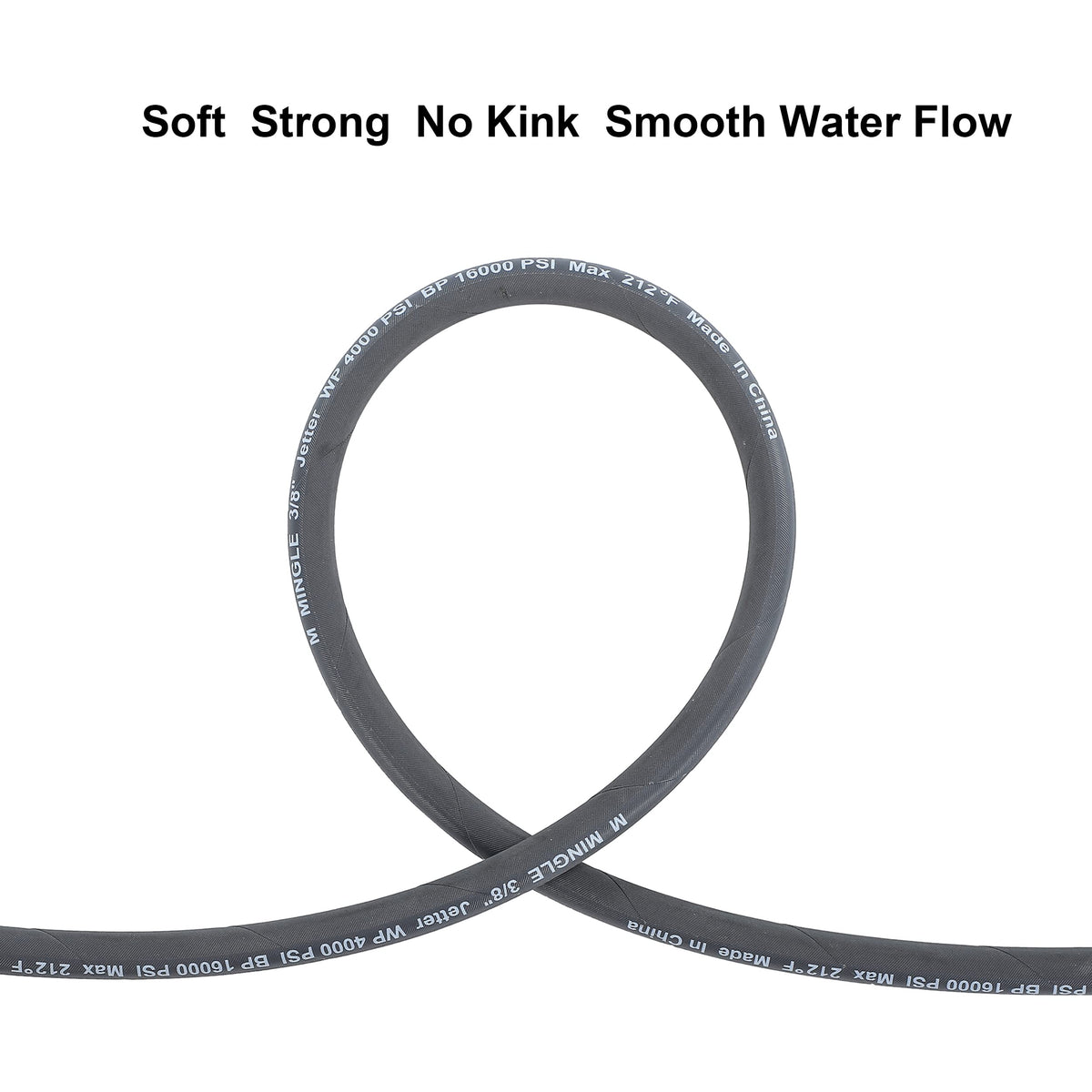 M MINGLE high-tensile steel-braid hose provides durability and kink resistance