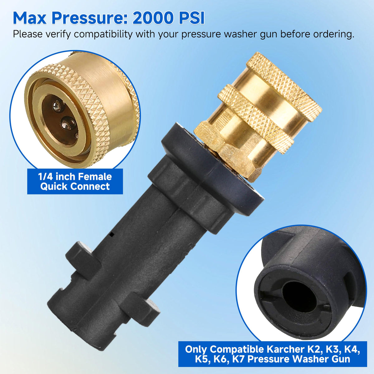 M MINGLE 40-degree nozzle covers wide areas quickly.