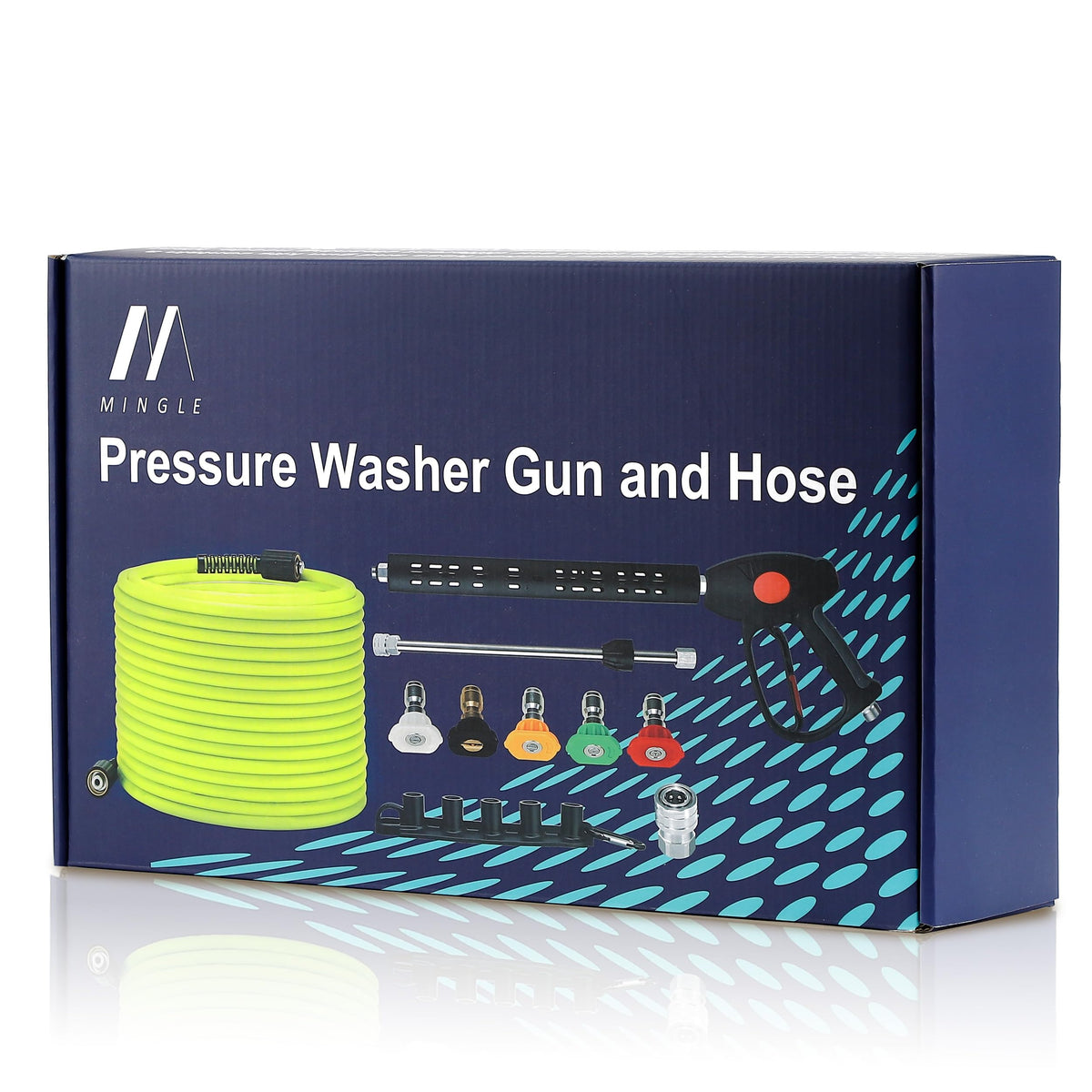 M MINGLE packaged kit and carrying case, portable storage.