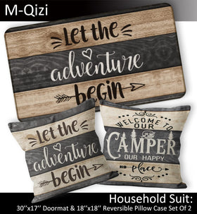 M-Qizi camper decor pillow cover 18x18 in linen adds cozy RV seating
