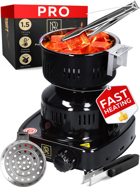 M. ROSENFELD PRO electric charcoal starter front view shows compact design for quick lighting