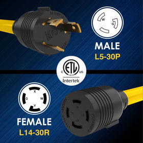 M1A2 one-foot cord for compact, versatile power extension.