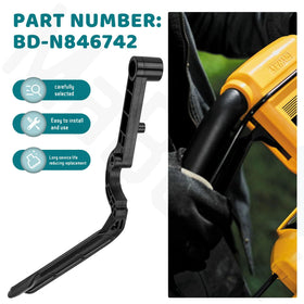 Compact lever design fits narrow mower compartments for quick swaps