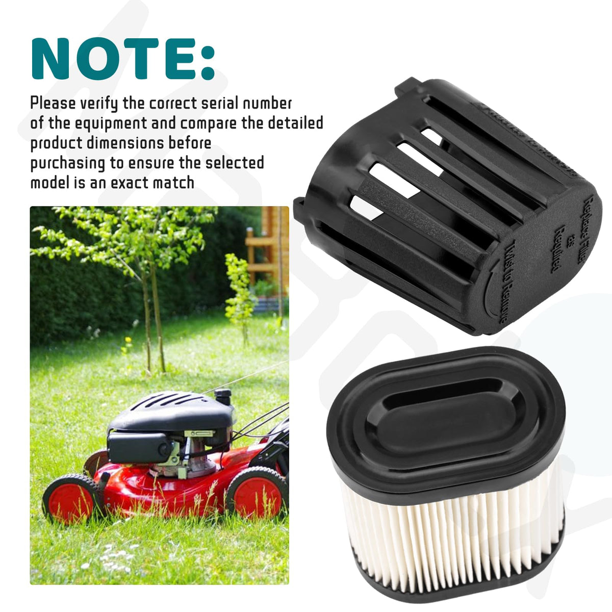 MaBoltx replacement kit includes filter and cover for simple installation.