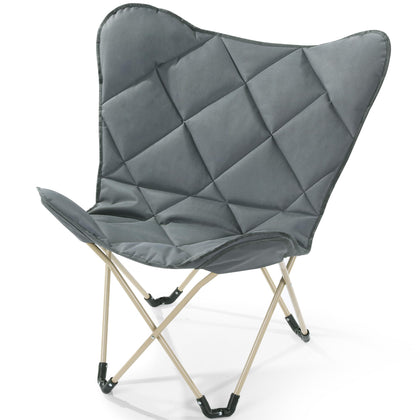 MABOZOO butterfly chair cover front view with gray waterproof fabric for outdoor use.
