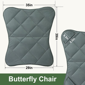 MABOZOO butterfly chair cover side view shows thick padding for comfort.