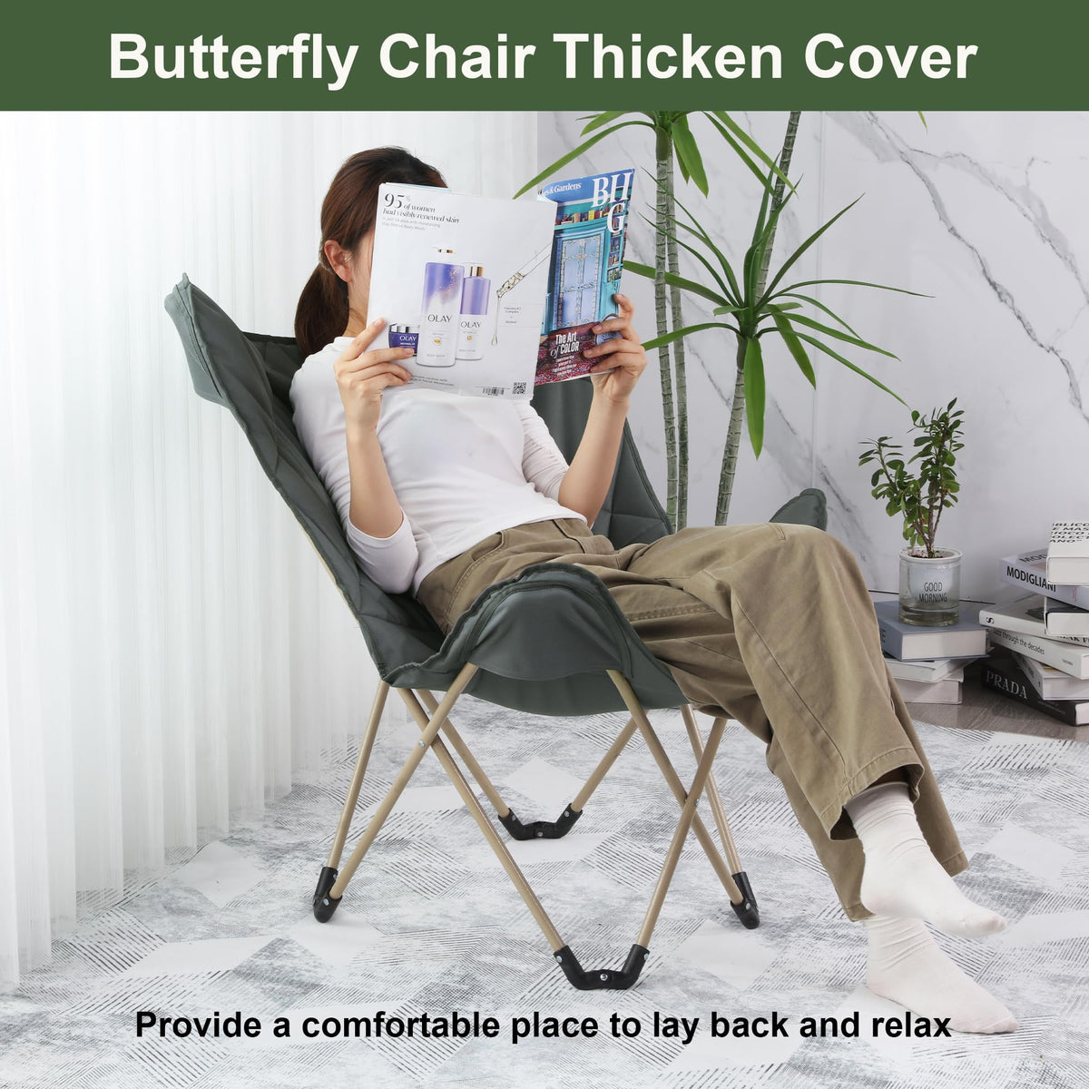 MABOZOO butterfly chair cover stitching detail proves durability.
