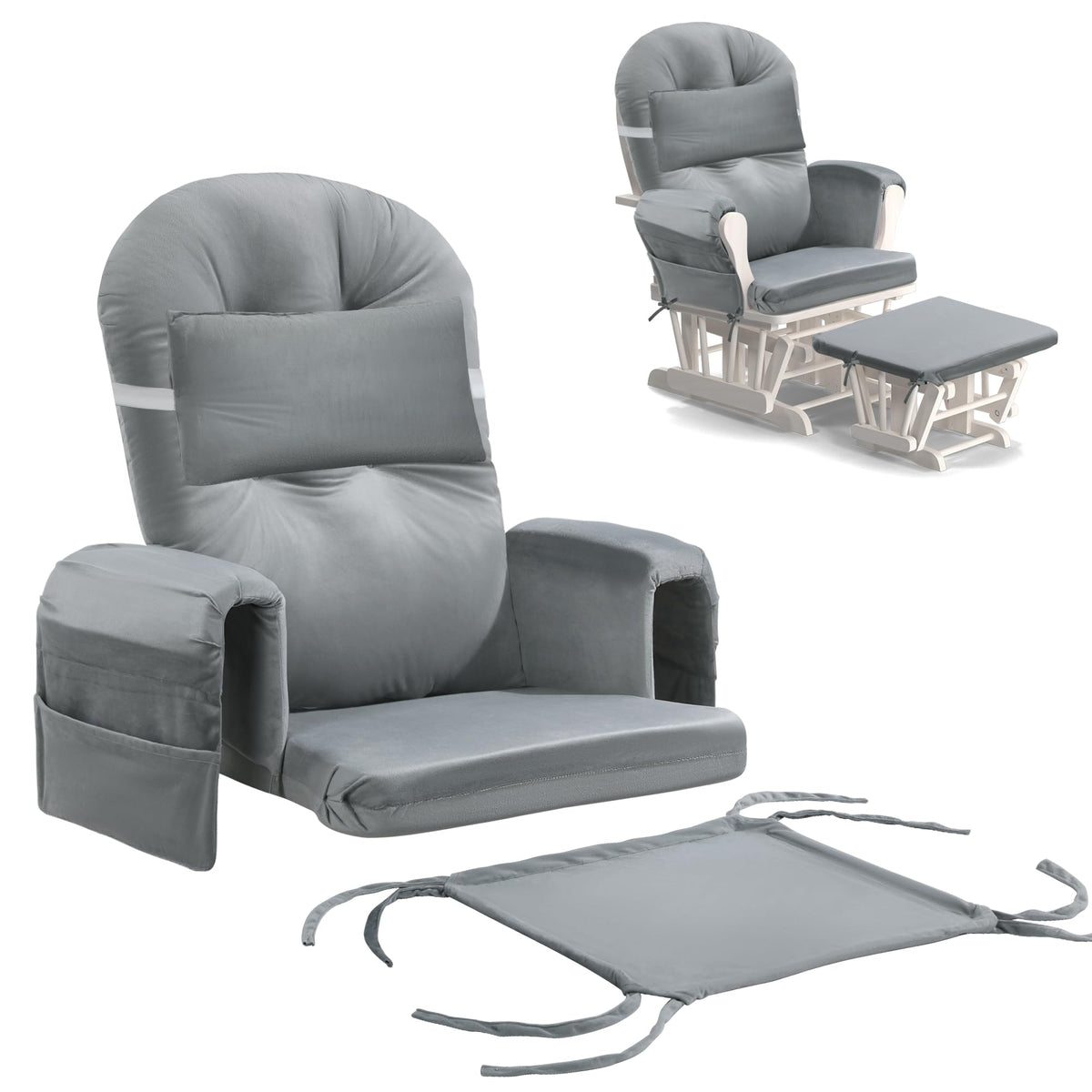 MABOZOO backrest cushion for glider rocker supports posture and comfort.