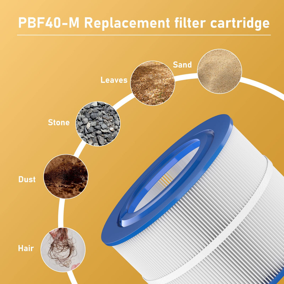 Macaberry PBF40M filter pack of 4 for convenient spa maintenance.