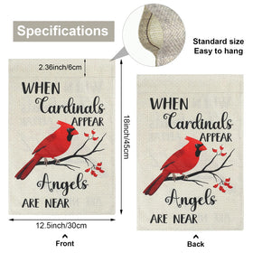 Macarrie cardinal memorial flag, I am always with you, ideal for grave or yard tribute.