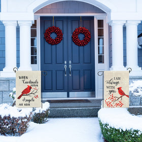 Macarrie linen fabric flag, lightweight and easy to reuse in seasonal displays.