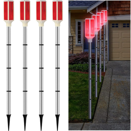 Macarrie driveway marker red base showing stable ground contact for high visibility